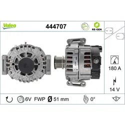 Generator VALEO 444707 für Mercedes-Benz Sprinter 3, Vito Mixto