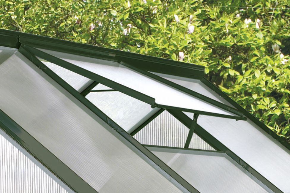 Vitavia Alu-Dachfenster zu Gewächshaus Calypso smaragd