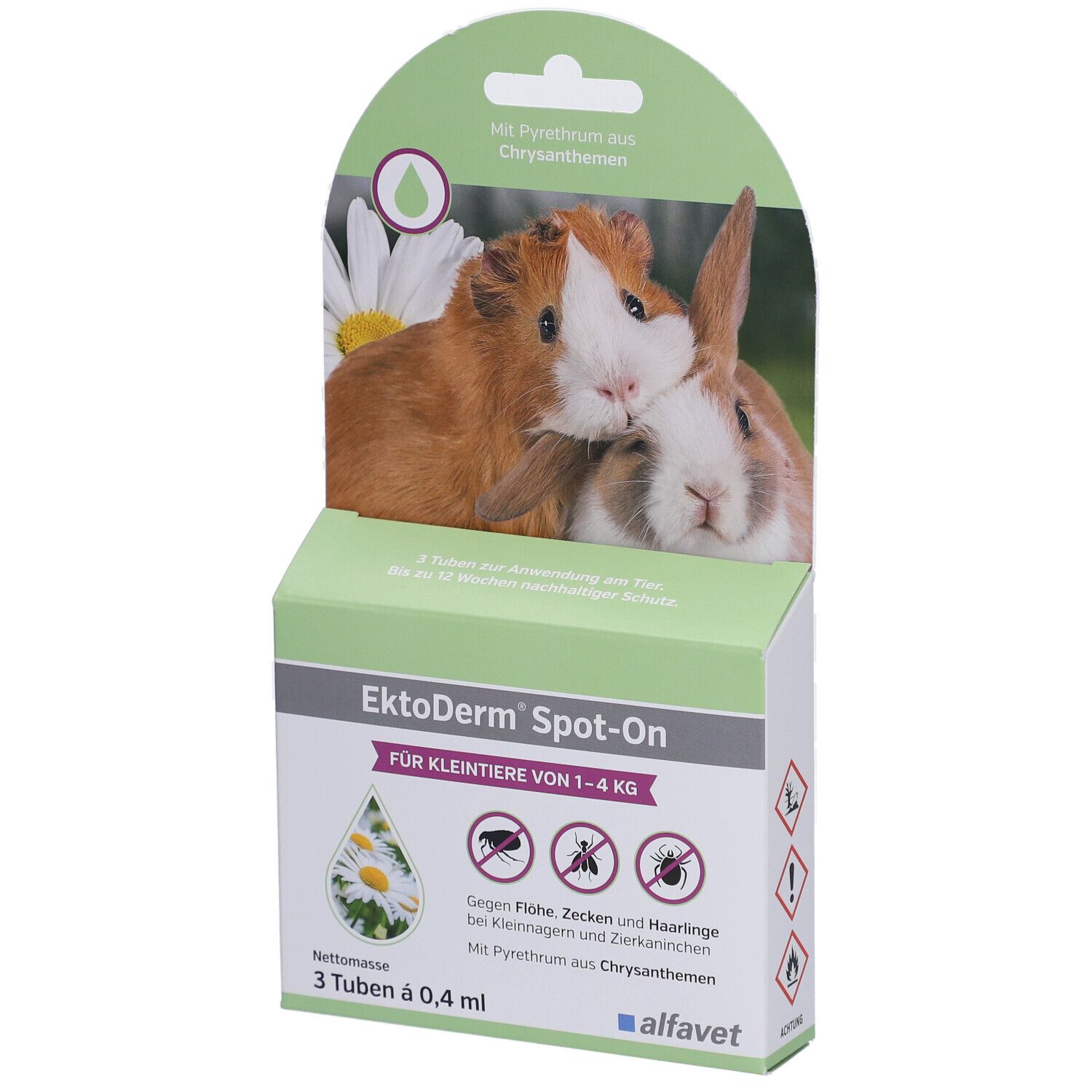 Ektoderm Spot-on f.Kleintiere bis 4 kg 3x0,4 ml Tube