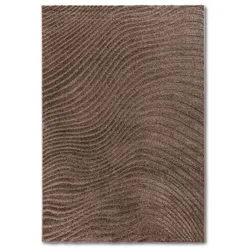 Design-Teppich Rippel 200 x 290 cm Mischgewebe Braun