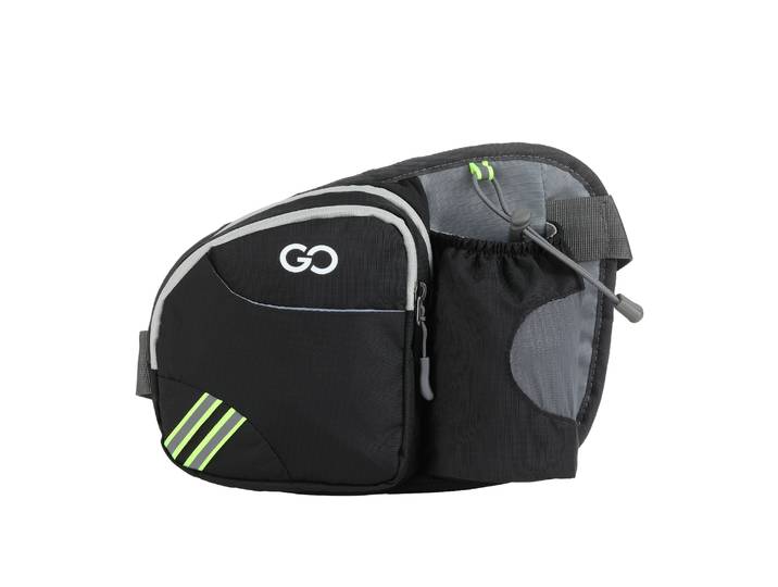 Bauchtasche AQUARUN mit Flaschenhalter schwarz/grau
