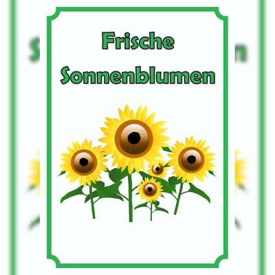 HB-Druck Sonnenblumen Schild Hochkant A3 (297x420mm)