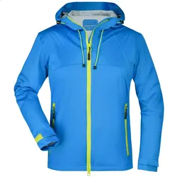 Damen Ultralight Regenjacke "JN1097" - XL - aqua/acid-yellow