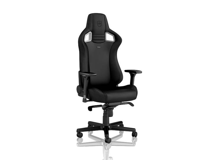 Gaming chair Noblechairs EPIC Hightech imitation leather with 4D armrests, Black Edition, New, Ergonomic chair - ideal for flexible working