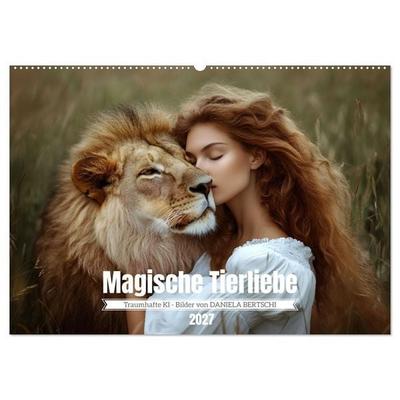 Magische Tierliebe (Wandkalender 2027 DIN A2 quer), CALVENDO Monatskalender
