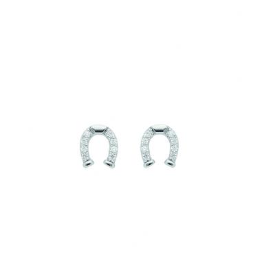 Paar Ohrstecker ADELIA´S "Damen Silberschmuck", silber, Ohrringe, Damen, Damen, Silber 925 (Sterlingsilber), mit Zirkonia Silberschmuck für Damen
