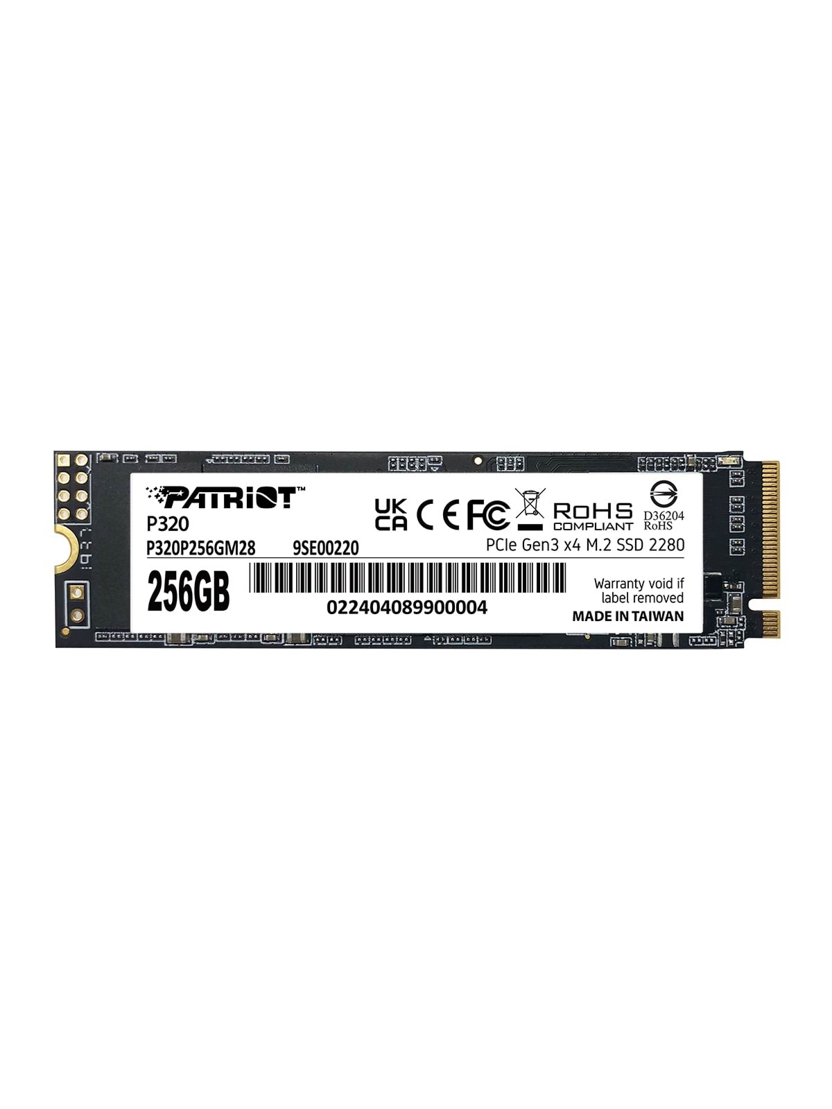 Patriot P320 - SSD - 256 GB - PCIe 3.0 x4 (NVMe)
