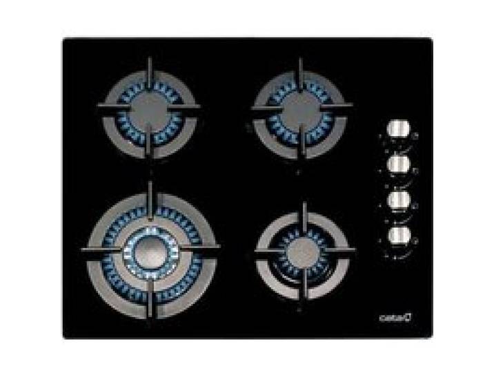 Plaque au gaz Cata CCI6031 60 cm Noir (4 cuisinière) - CATA - Table de cuisson au gaz - Verre trempé - Noir
