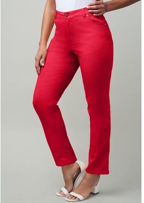 Plus Size Women's True Fit Stretch Denim Straight Leg Jean by Jessica London in Vivid Red (Size 26) Jeans