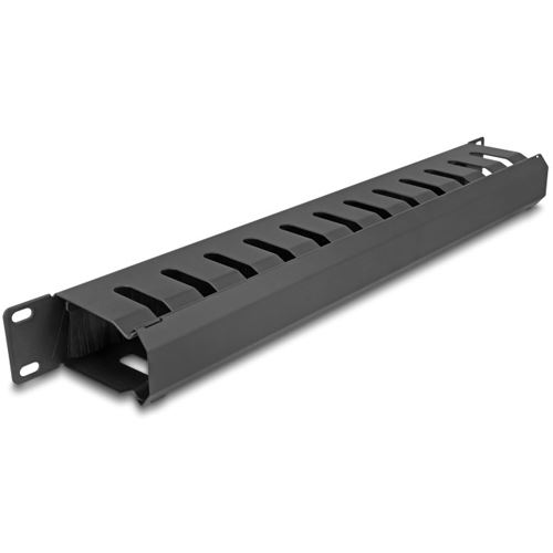 Delock 19" Kabelmanagement Rangierpanel 1 HE schwarz