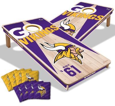 Skip's Garage Minnesota Vikings NFL 2x4 Cornhole Board Set