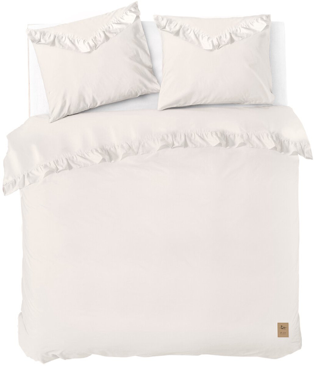 Dindi Home Dekbedovertrek White Ruffle Off White 240 x 220 cm