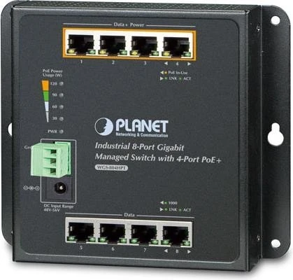 Planet Technology Industrial 8-Port 10/100/1000T Wall-mount with