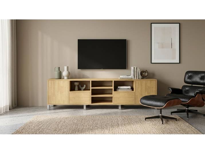 Commode moderne sur mesure en ligne Chêne Naturel huilé