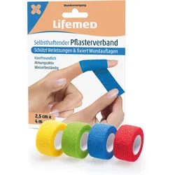 Lifemed Selbsthaftender Pflasterverband 2,5cm x 4m 1 St Pflaster