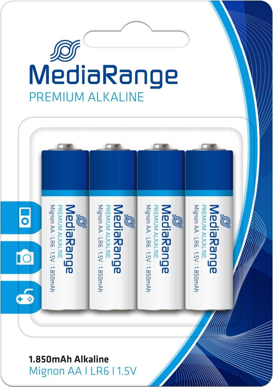 MediaRange Batterij MRBAT104 Mignon AA LR6 1,5V 4 stuks