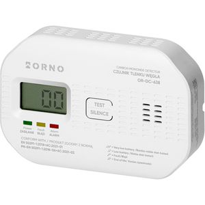 Orno CO-Melder OR-DC-638 mit Batterien, 10 Jahres Sensor, mit Display
