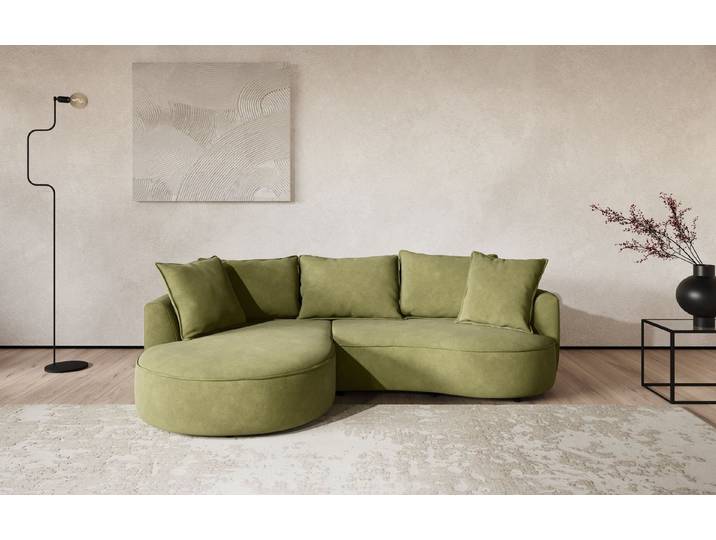 OTTO home Ecksofa Sana L-Form, B: 260 cm, organische Form, Otto.Verlässliche Qualität, Loungesofa mit Wellenunterfederung