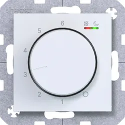 Hager Temperaturregler 230V/16A, Dreh-/Druckknopf, Heizung, A.x/C.x, lichtweiß matt