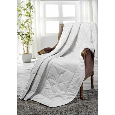 Naturfaserbettdecke DREAMS "Classic", beige (creme), B:155cm L:220cm, Bezug: 100% Baumwolle. Füllung: 100% Seide, Bettdecken, guter Feuchtigkeitstransport, ideal für die warmen Monate