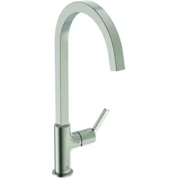 Ideal Standard Gusto Küchenarmatur BD411GN silver storm, mit hohem eckigen Rohrauslauf