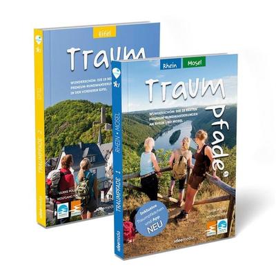 Traumpfade Geschenk-Set. Zwei Bände mit 41 Top-Touren an Rhein, Mosel und in der Eifel. Detail-Karten, GPS-Daten und Höhenprofile., Taschenbuch von