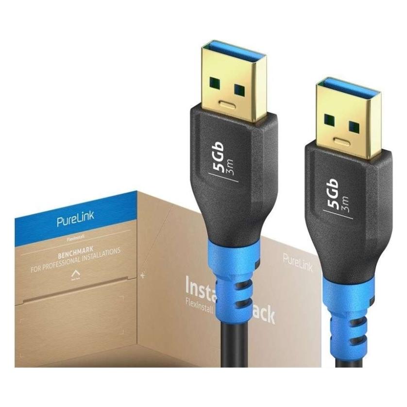 Purelink FlexInstall USB-A auf USB-B Kabel USB 3.0 5Gbps 3.00m - Installer Pack 15 stk. (3 m, USB 3.2 Gen 1, 10 W) (FI-U300-030-PCK)