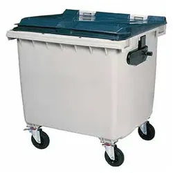 KOROK Müllcontainer Rossignol 1000 L Kunststoff ohne Schiene grau, mit 4 Rädern