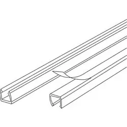 Kleinhuis LC-Minikanal LC57, Länge 2m - transparent, mit doppelseitigem Klebeband