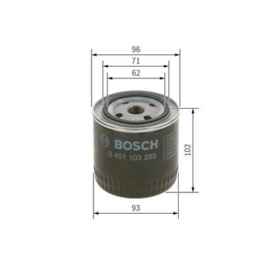 BOSCH Ölfilter 0451103289 Anschraubfilter 95mm Gewindemaß3/4 16 UNF für VW