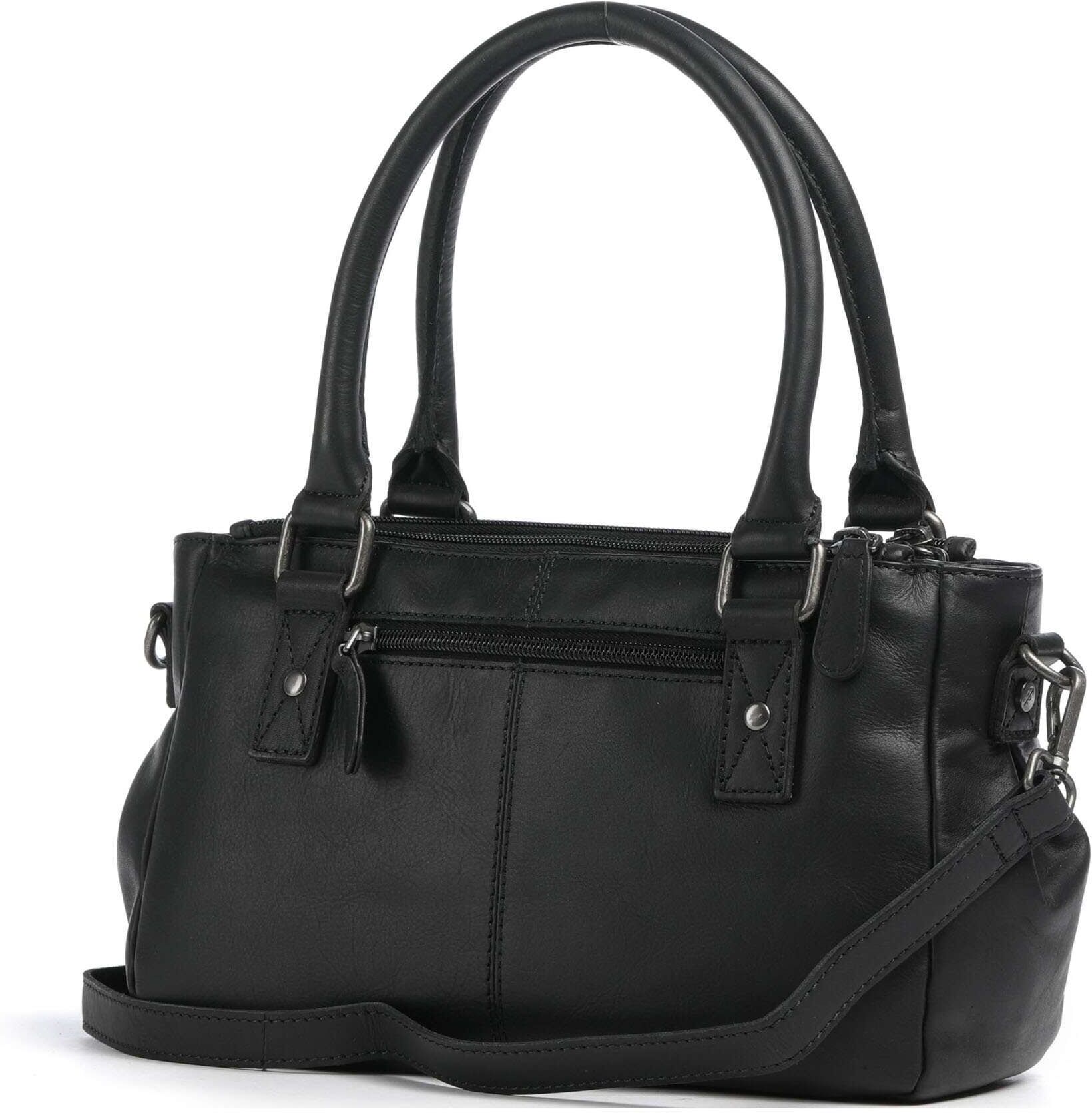 The Chesterfield Brand Wax Pull Up Cow Fenja Handtasche aus Leder, schwarz