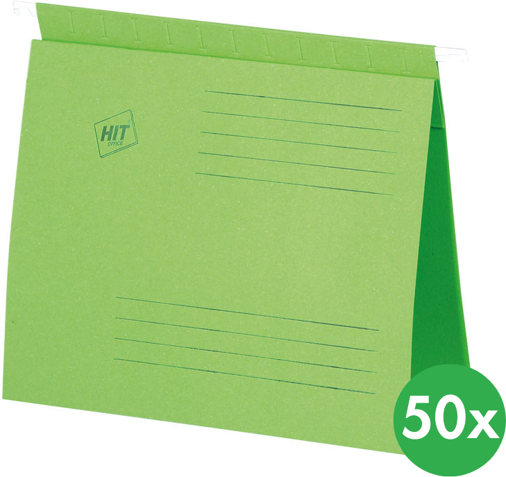 HIT Office Hängemappen mit Schnellhefter A4, grün, 50 Stk.