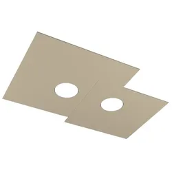 Top light Toplight 2-flammige quadratische Deckenleuchte Platte mit GX53-Fassung, sandfarbene Struktur, modernes Design 50x35x3cm