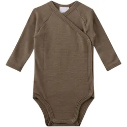 Sanetta Wickelbody langarm Wolle/Seide, oliv, 56