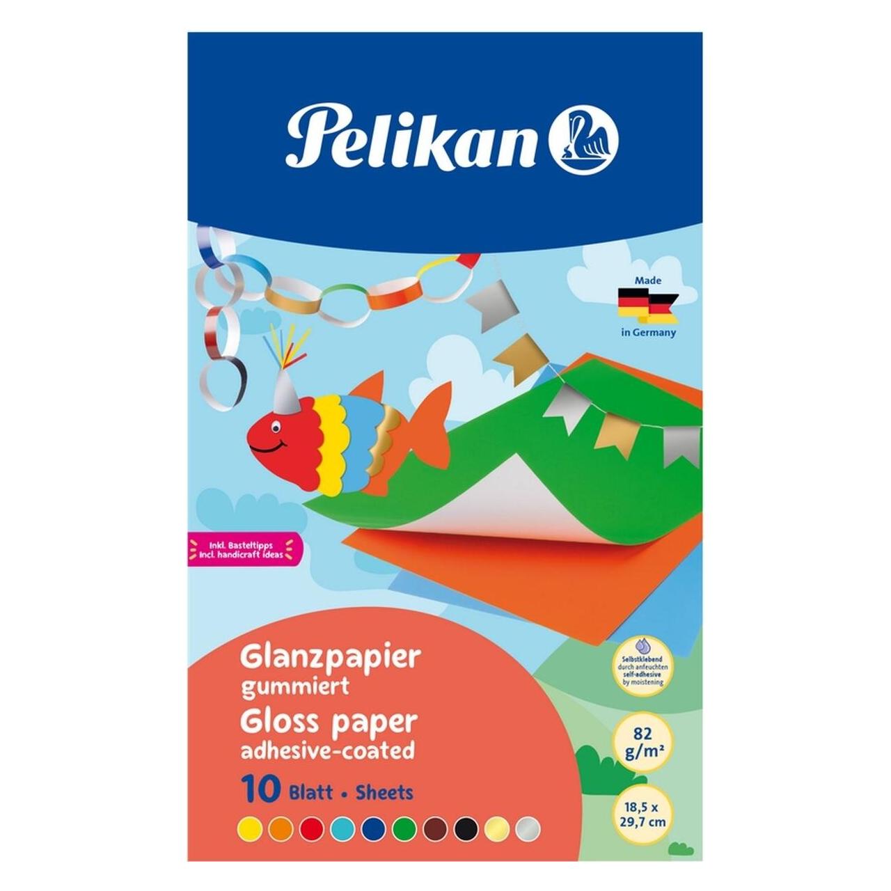 Pelikan Glanzpapier gummiert (150 g/m², 10x) (137935)