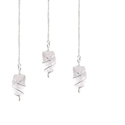 Raw Gemstone Pendulum - Rock Quartz