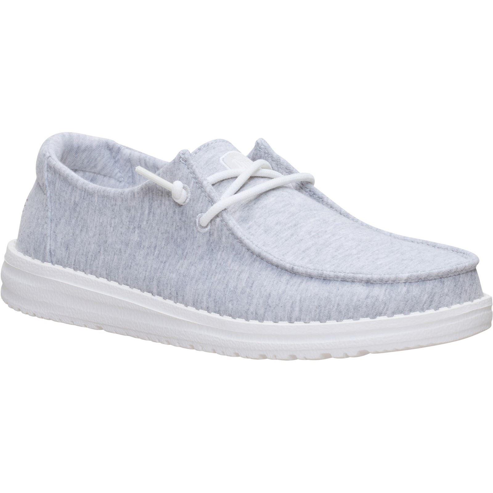 HEYDUDE Wendy Stretch Jersey Textil Damen Mokkasins Hellgrau