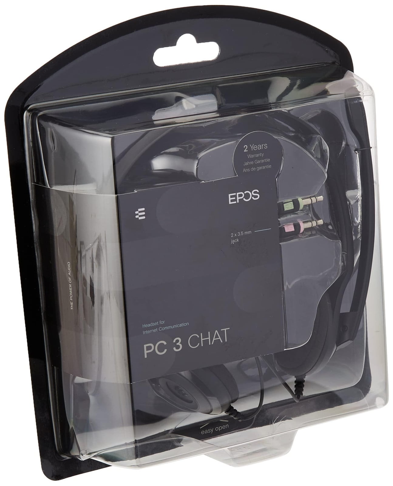 EPOS PC 3 CHAT headset met microfoon, zwart, kabelmodel voor kantoor en callcenter