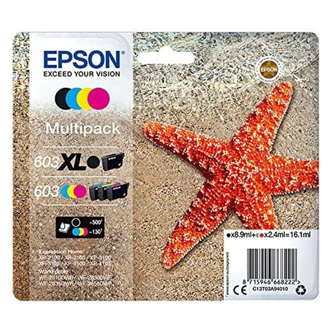 Epson 603 Multipack (BK, C, M, Y) (C13T03A94010)