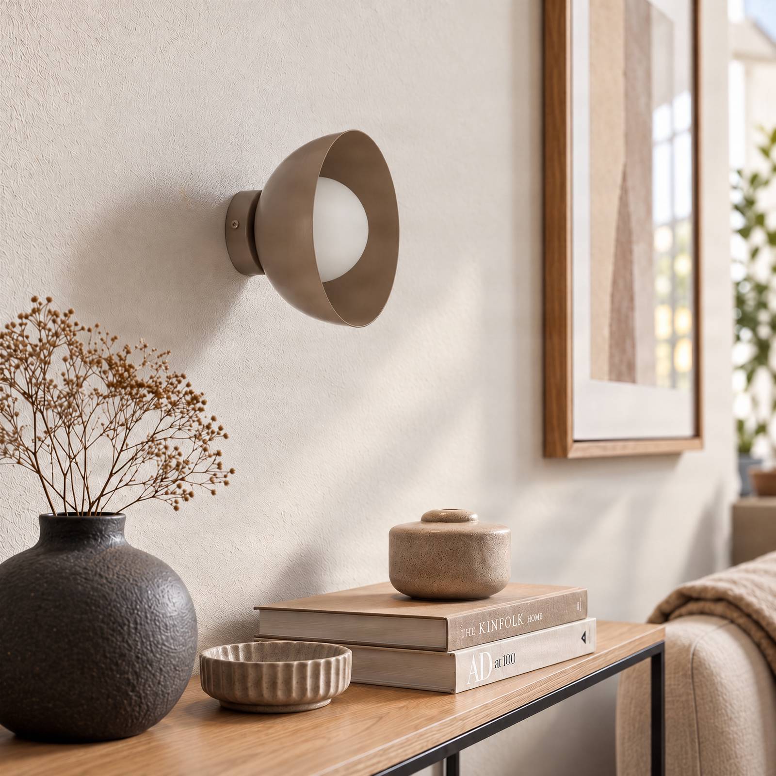 Wandlampe Bibi K1 EMIBIG LIGHTING, dimmbar, creme / amber, für Wohn- / Esszimmer, Glas, Modern, Wandleuchte, Wandlampe Innen