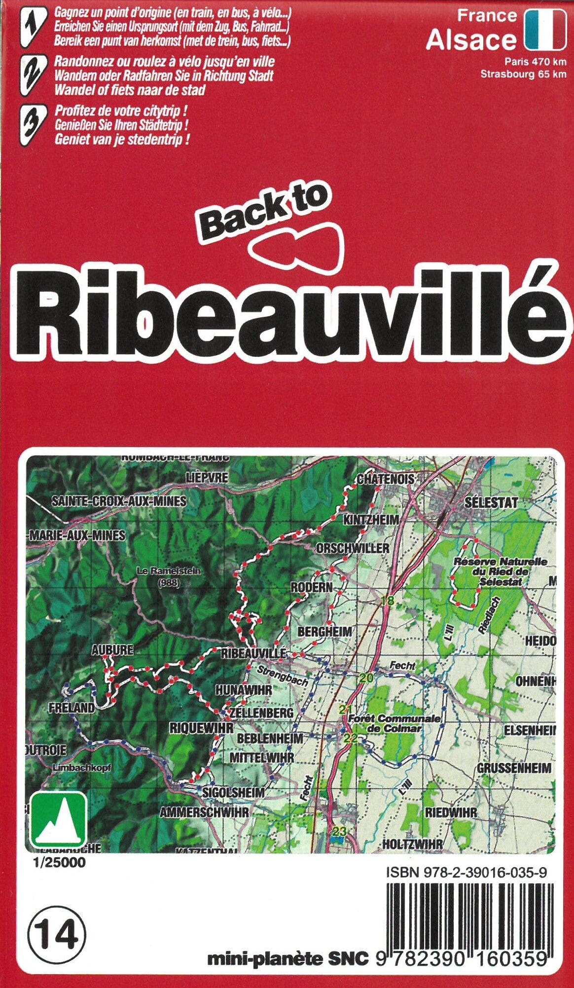 Carte de randonnée - Ribeauvillé (Alsace)   Mini Planet