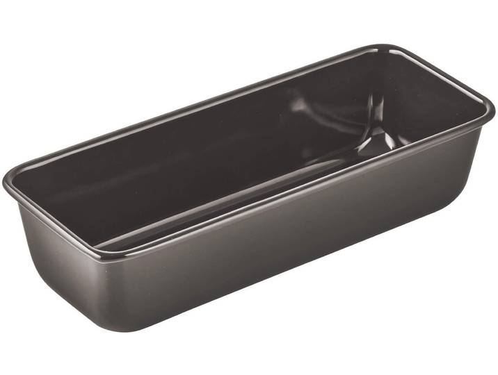 Kastenform Exclusive, Kasten- und Brotform, 30 cm , grau, braun, B:33,5cm L:8cm T:14cm, Emaille, DR. OETKER KÜCHENHELFER, Küchenformen, Kastenform, Schnittfest und kratzfest, fruchtsäurebeständig, Made in Germany