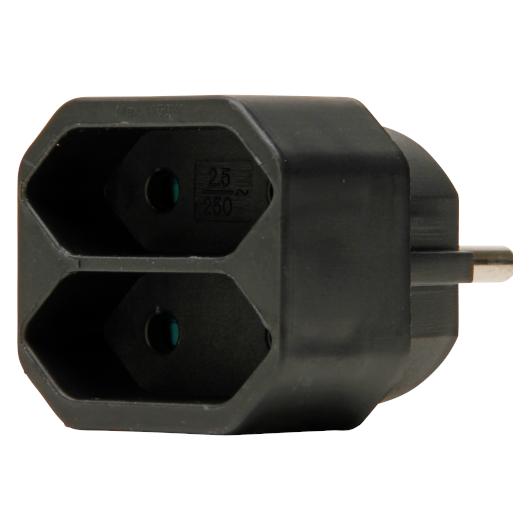 Kopp Eurokopp Doppelstecker Schwarz (CEE 7/4) (1741.0500.4)