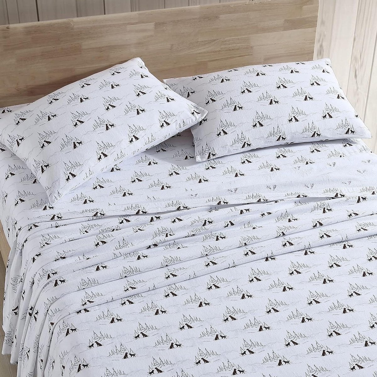 Wit Flanellen Lakenset Kingsize - Driemaal Geborsteld Beddengoed