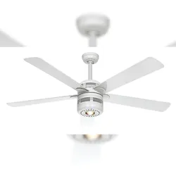 Casafan Deckenventilator ALU Weiß mit Licht und Zugketten 132