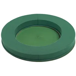 Creativery Nass Steckschaum Kranz 30cm durchgehende Plastikunterlage Frischblumen Schnittblumen Steckmasse Steckschwamm Blumensteckschaum Floristik Urnenkranz