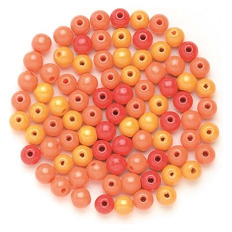 Glorex Holzperle 8mm 80St orange mix (74071945)