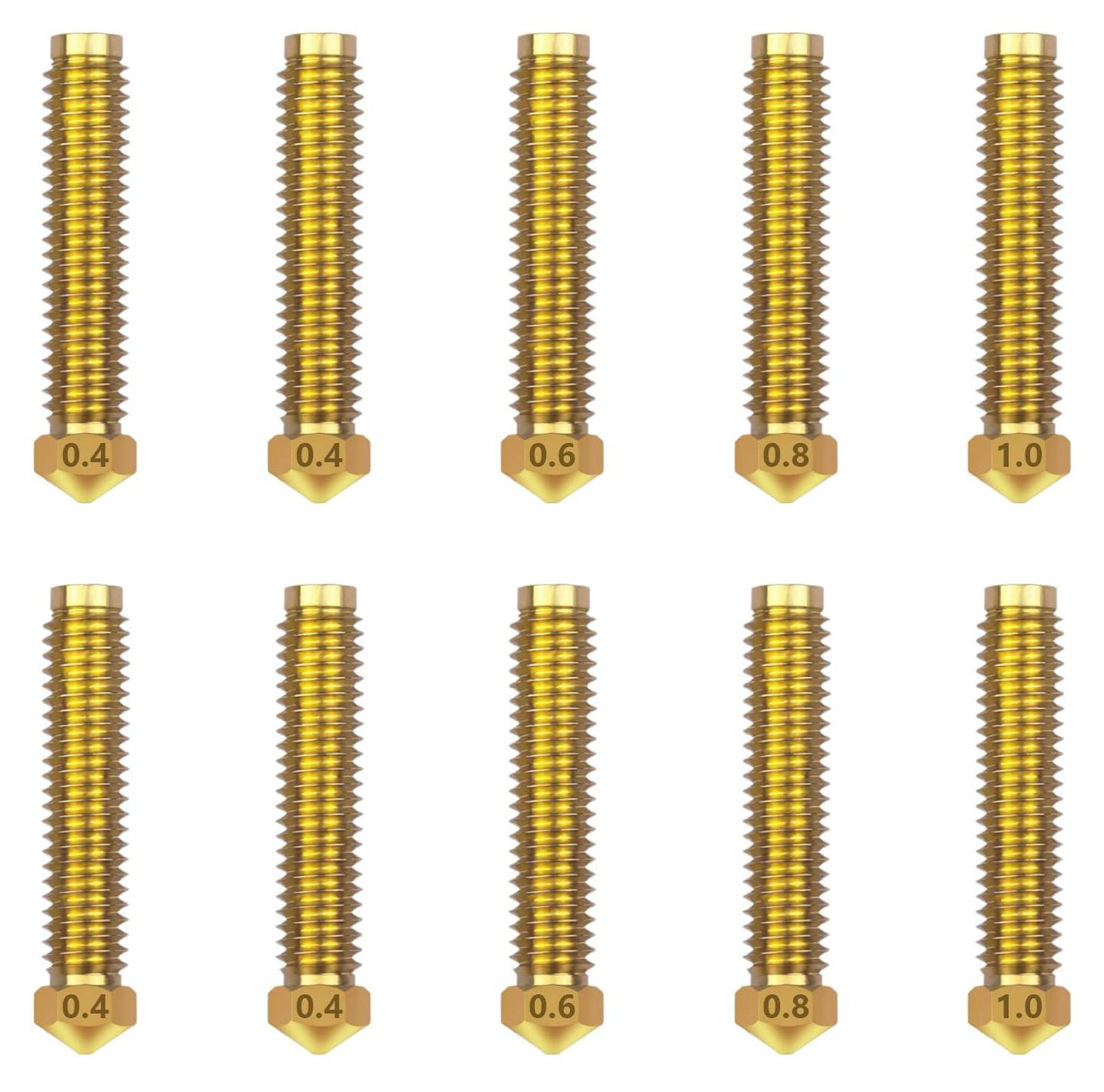 Selius 10 stuks messing spuitmonden kit voor 3D-printer