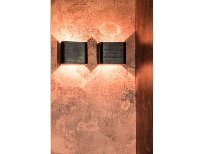 Mana Square Wandleuchte DTW H10xL12 Grey/Brown - SLV - Flurbereich - Aluminium