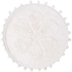 BADEMATTE Blume rund 60 cm, Baumwolle
